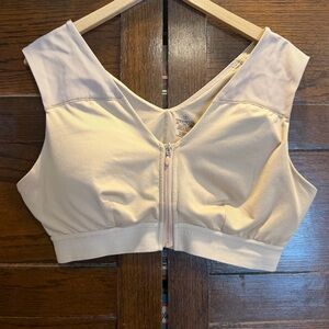 Copper Life 2XL Zip-Front support posture zinc copper Bra top removable pads